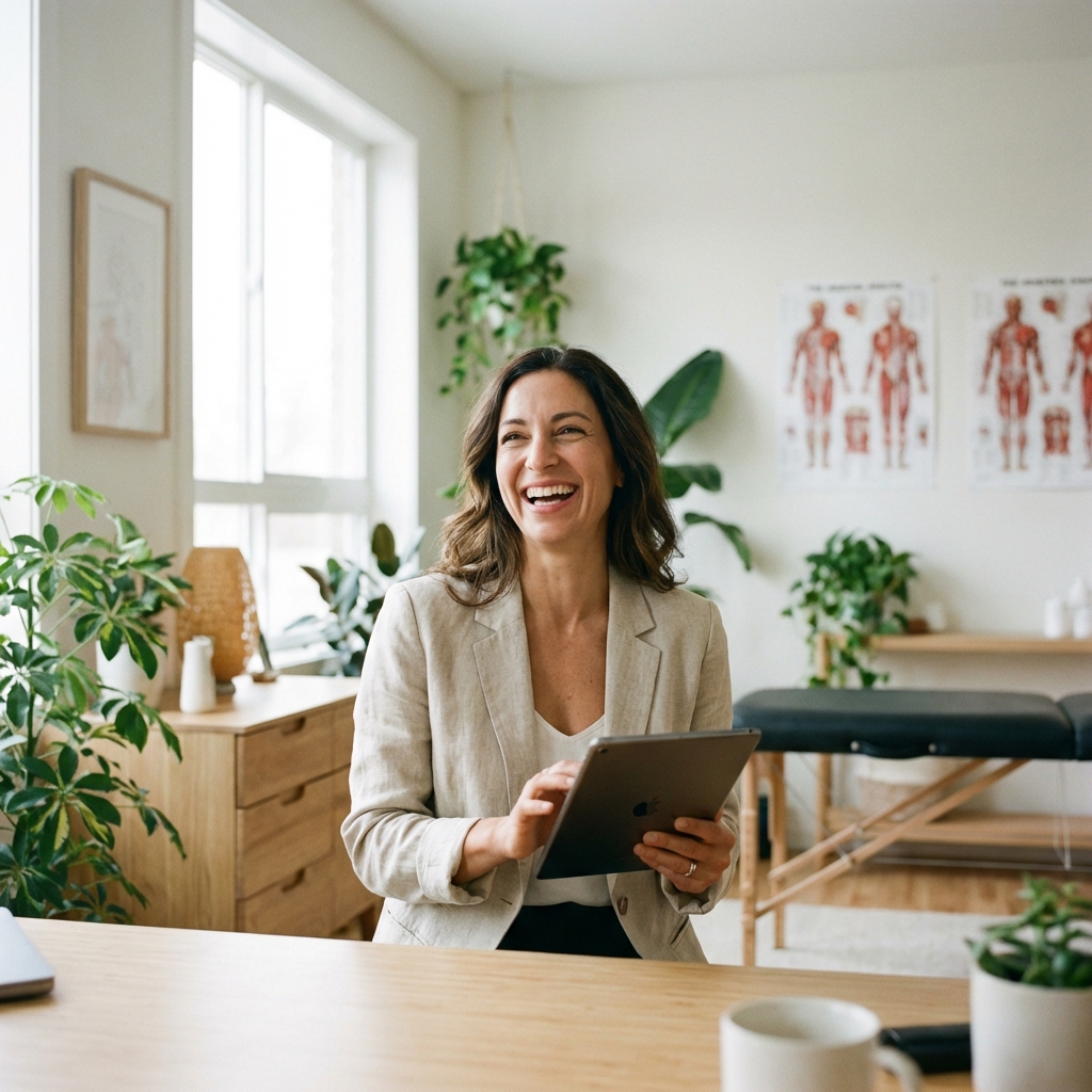 Podjetnik sproščeno vodi posel preko tablice z uporabo Orbitra CRM